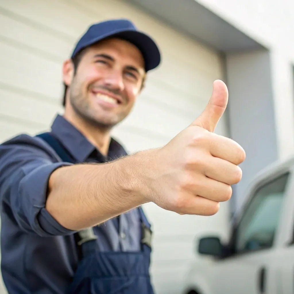 Client giving a thumbs up